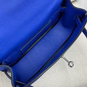 Okify Hermes Kelly Moove Bag Dark Blue Swift 17x10x5cm - 5