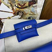 Okify Hermes Kelly Moove Bag Dark Blue Swift 17x10x5cm - 6