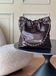 Okify CC 22 Small Bag Dark Brown Waxed Calfskin 35x37x7cm AS3260 - 3