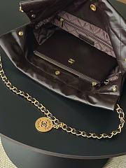 Okify CC 22 Small Bag Dark Brown Waxed Calfskin 35x37x7cm AS3260 - 5