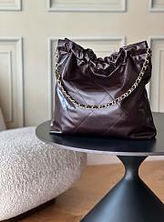 Okify CC 22 Medium Bag Dark Brown Waxed Calfskin 39x42x8cm AS3261 - 6