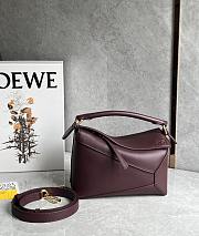 Okify Loewe Puzzle Edge Bag Red Burgundy 24x16x10cm - 1