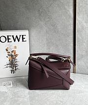 Okify Loewe Puzzle Edge Bag Red Burgundy 24x16x10cm - 6