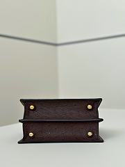 Okify Fendi Peekaboo ISeeU Petite Bag Dark Brown Ostrich 20x15x11cm - 4