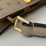 Okify Fendi Peekaboo ISeeU Petite Bag Beige Taupe Ostrich 20x15x11cm - 4