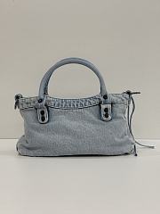 Okify Balenciaga Le City First Bag Denim Light Blue 33x20x6cm - 6
