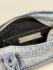 Okify Balenciaga Le City First Bag Denim Light Blue 33x20x6cm - 5