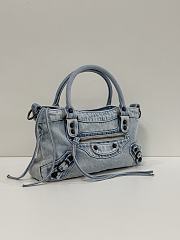 Okify Balenciaga Le City First Bag Denim Light Blue 33x20x6cm - 4