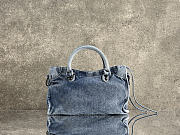 Okify Balenciaga Le City Small Bag Denim Light Blue 30x19x10cm - 4