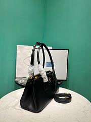 Okify Prada Galleria Medium Leather Bag Black 1BA457 28x14x10.5cm - 6