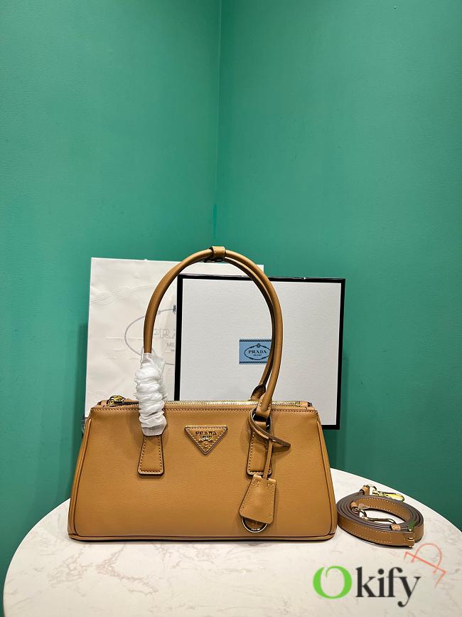Okify Prada Galleria Medium Leather Bag Brown 1BA457 28x14x10.5cm - 1
