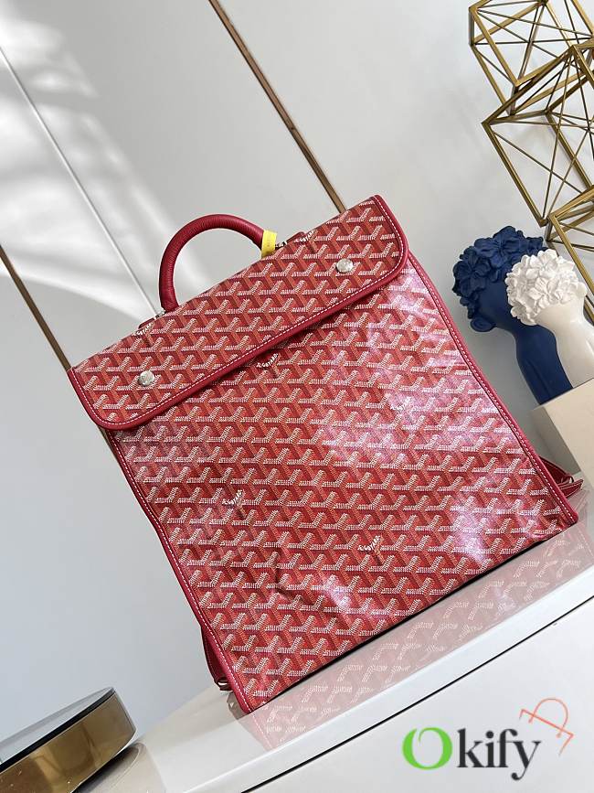 Okify Goyard Saint Leger Red Backpack 34x37x15cm - 1