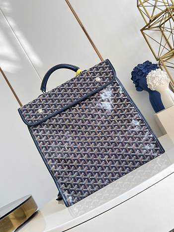 Okify Goyard Saint Leger Dark Blue Backpack 34x37x15cm