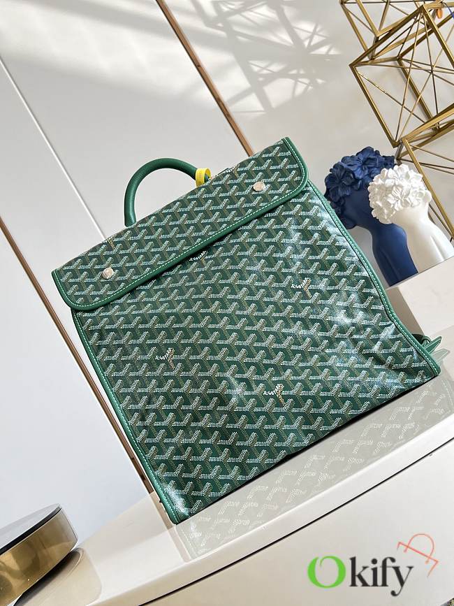 Okify Goyard Saint Leger Green Backpack 34x37x15cm - 1