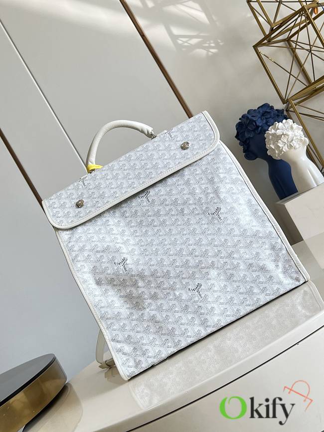 Okify Goyard Saint Leger White Backpack 34x37x15cm - 1