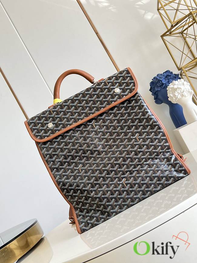 Okify Goyard Saint Leger Black And Brown Backpack 34x37x15cm - 1