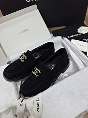 Okify CC Black Suede Loafers 28214 - 4