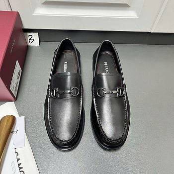 Okify Ferragamo Gancini Black Men Loafers