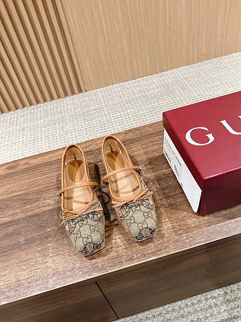 Okify Gucci Horsebit Brown Women Flat Shoes
