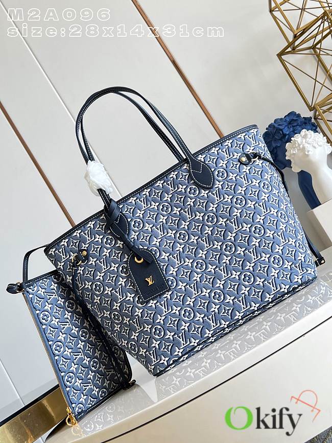 Okify Louis Vuitton Neverfull MM Flight Mode Embleme Bag M2A096 31x28x14cm - 1