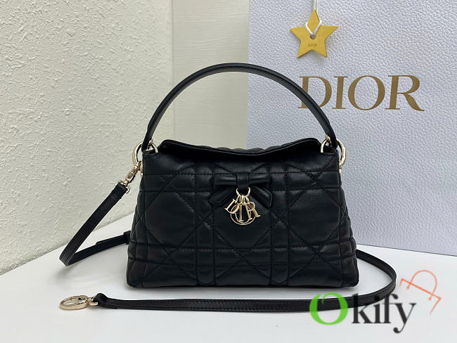 Okify Dior Adiorable Top Handle Mini Bag Black 22.5x13x9cm - 1