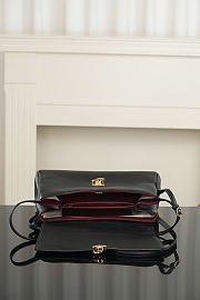 Okify CC Maxi Flap Bag Black Grained Calfskin Gold Hardware AS6482 31.5x18x8cm  - 6