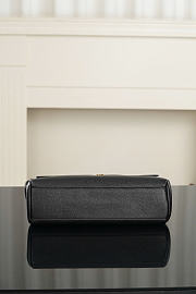 Okify CC Maxi Flap Bag Black Grained Calfskin Gold Hardware AS6482 31.5x18x8cm  - 4
