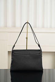 Okify CC Maxi Flap Bag Black Grained Calfskin Gold Hardware AS6482 31.5x18x8cm  - 3
