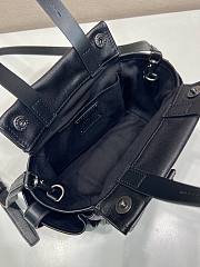 Okify Prada Route Leather Mini Tote Bag Black 1BG699 18x17.5x12cm - 5