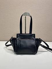 Okify Prada Route Leather Mini Tote Bag Black 1BG699 18x17.5x12cm - 4