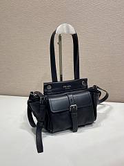 Okify Prada Route Leather Mini Tote Bag Black 1BG699 18x17.5x12cm - 3