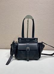 Okify Prada Route Leather Mini Tote Bag Black 1BG699 18x17.5x12cm - 1