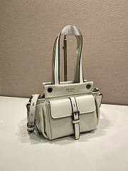 Okify Prada Route Leather Mini Tote Bag White 1BG699 18x17.5x12cm - 4