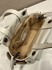Okify Prada Route Leather Mini Tote Bag White 1BG699 18x17.5x12cm - 5