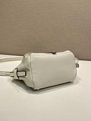 Okify Prada Route Leather Mini Tote Bag White 1BG699 18x17.5x12cm - 3