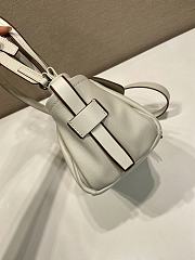 Okify Prada Route Leather Mini Tote Bag White 1BG699 18x17.5x12cm - 2