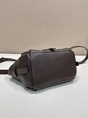 Okify Prada Route Leather Mini Tote Bag Dark Brown 1BG699 18x17.5x12cm - 2