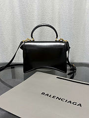 Okify Balenciaga Hourglass Avenue Top Handle Bag Small Black 23x15x9cm - 3