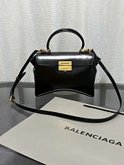 Okify Balenciaga Hourglass Avenue Top Handle Bag Small Black 23x15x9cm - 1