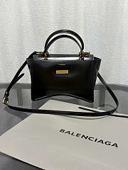 Okify Balenciaga Hourglass Avenue Top Handle Bag Small Black 23x15x9cm - 2