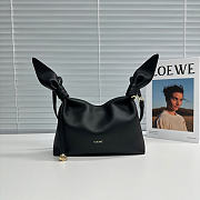 Okify Loewe Mini Scarf Bag Black Smooth Calfskin 25x15x6cm - 1