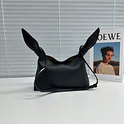 Okify Loewe Mini Scarf Bag Black Smooth Calfskin 25x15x6cm - 5