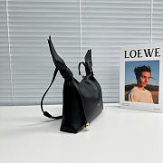 Okify Loewe Mini Scarf Bag Black Smooth Calfskin 25x15x6cm - 4