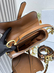 Okify Dior Saddle Bag Brown 25.5x20x6.5cm - 6