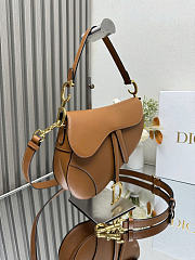 Okify Dior Saddle Bag Brown 25.5x20x6.5cm - 5