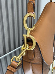 Okify Dior Saddle Bag Brown 25.5x20x6.5cm - 4