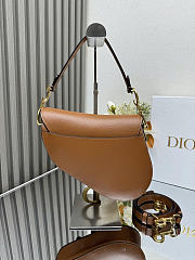 Okify Dior Saddle Bag Brown 25.5x20x6.5cm - 2