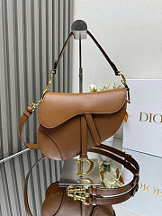 Okify Dior Saddle Bag Brown 25.5x20x6.5cm - 1