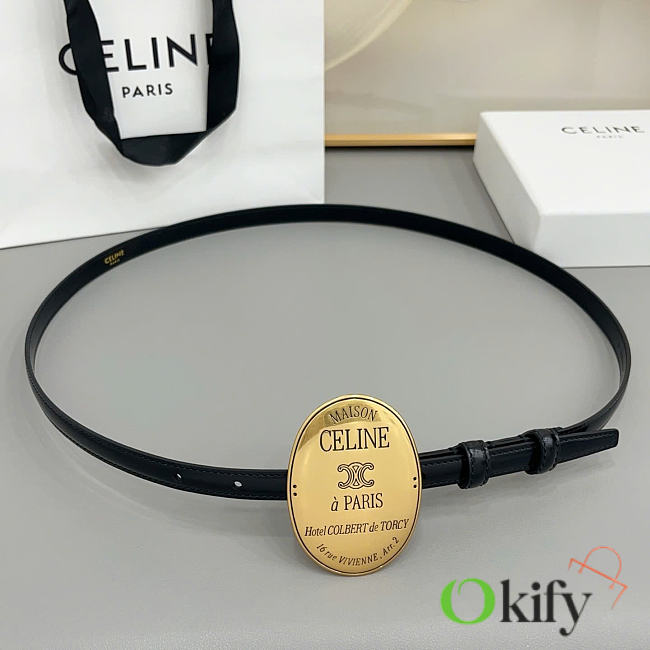 Okify Celine Black Belt 1.3cm - 1
