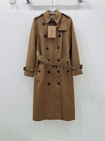 Okify Burberry Dark Brown Trend Coat (has big size)